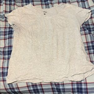 Gray and white stripped shirt